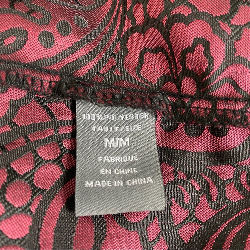 SUZY SHIER Sleeveless Dress Burgundy Size Medium - Picture 6 of 7
